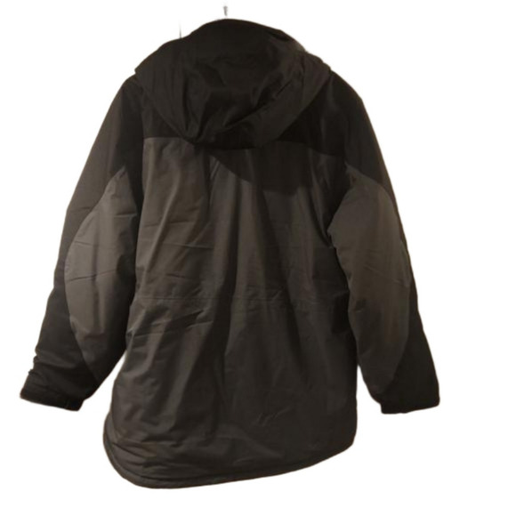 L.L Bean Rugged Ridge Parka Black & Gray Removable Hoodie Men's L Weatherproof - Picture 3 of 8